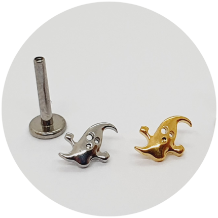 Labret Fantasma M2 - Natural e PVD Gold