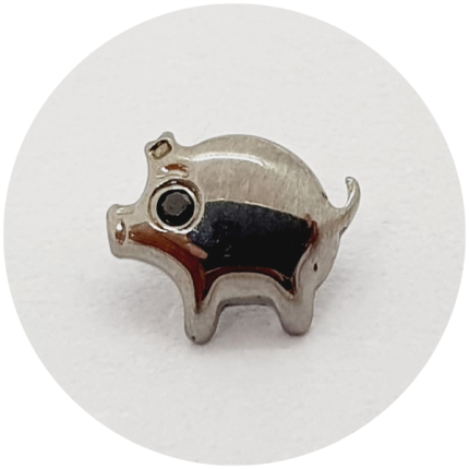 Labret Porquinho Zircônia Black