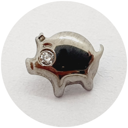 Labret Porquinho Zircônia