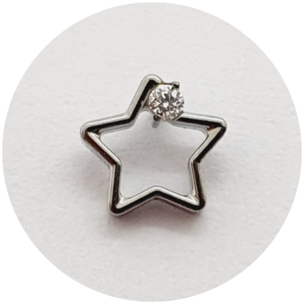 Labret Estrela com Zircônia