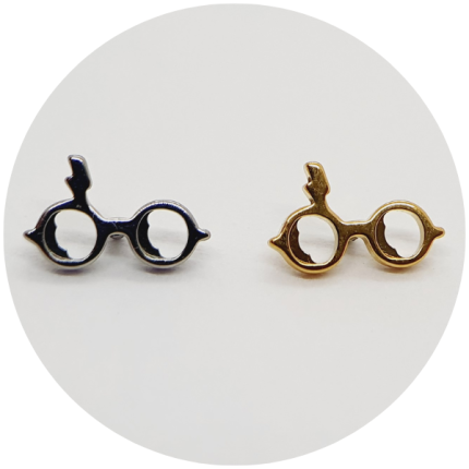 Labret Mini óculos - Coleção Harry Potter - Coleção Harry Potter - Natural ou PVD Gold