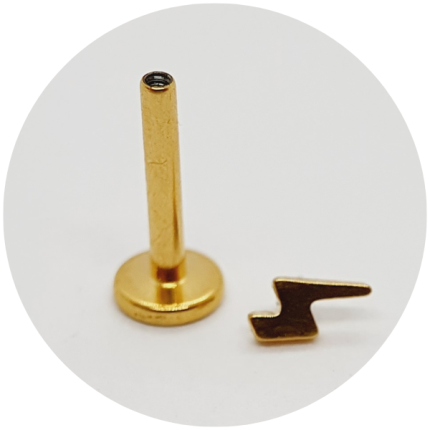 Labret Mini Raio PVD Gold - Coleção Harry Potter