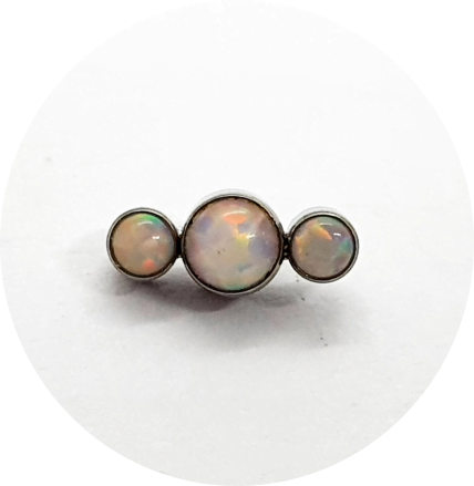 Labret Opala Branca 3P