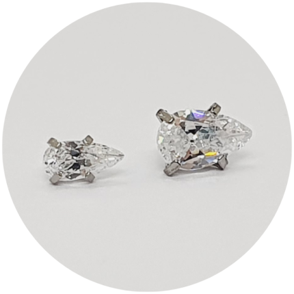LABRET MICRO GOTA ZIRCONIA PRONGSET