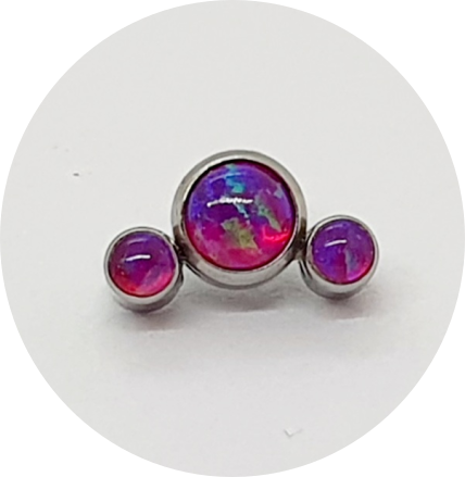 Labret Mini Opala Lilás Rosada