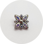 Labret Flor Zircônia 8P - Várias Cores