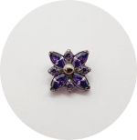 Labret Flor Zircônia 8P - Várias Cores - Imagem 4
