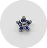 Labret Flor Micro Zircônia Chapa Central - Várias Cores - Imagem 3