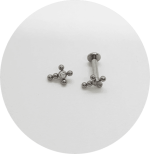 Labret Cruz com Zircônia Central 5B - Imagem 2