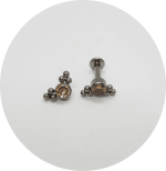 Labret Ornamental Zircônia Champagne 6B - Imagem 2