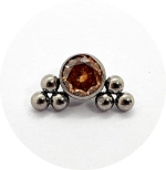 Labret Ornamental Zircônia Champagne 6B