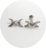 Labret Duas Luas com Zircônia - Imagem 2