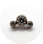 Labret Zircônia Mini Cluster 3P