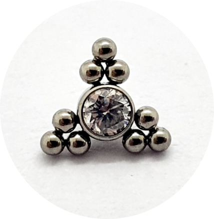 Labret Pirâmide com Zircônia 9B