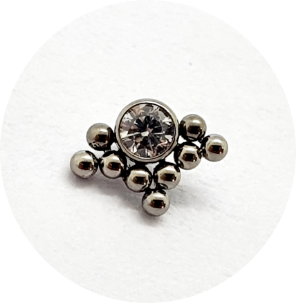 Labret Ornamental Zircônia 9B