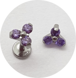 Labret Trinity Zircônia Lilás - Imagem 2