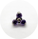 Labret Trinity Zircônia Lilás