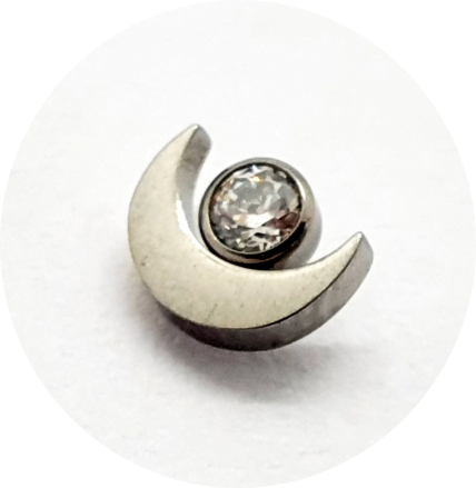Labret Lua Zircônia
