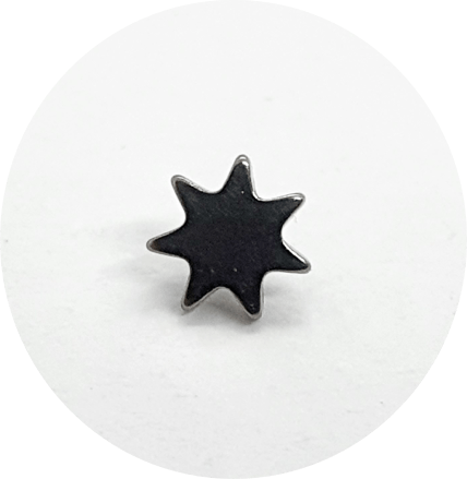 Labret Estrela 7 pontas