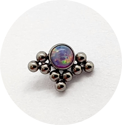 Labret Ornamental Opala Lilás 9B
