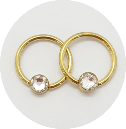 Captive Cristal PVD Gold