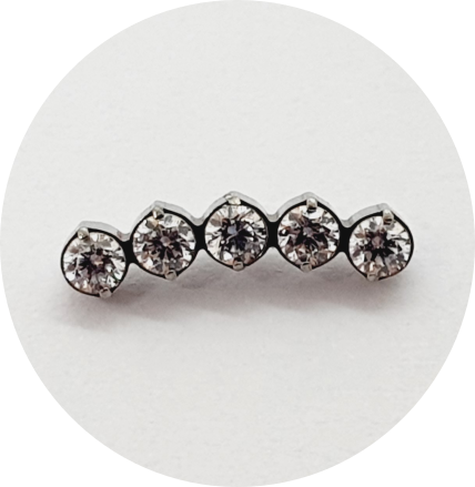 Labret Mini Cluster Zircônias Prongset