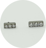 Labret Barra Craveja de Zircônias