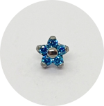 Labret Flor Micro Zircônia Chapa Central - Várias Cores - Imagem 4