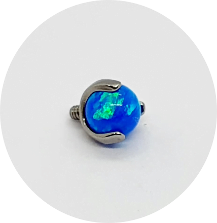 Labret Opala Azul Prongset Ball
