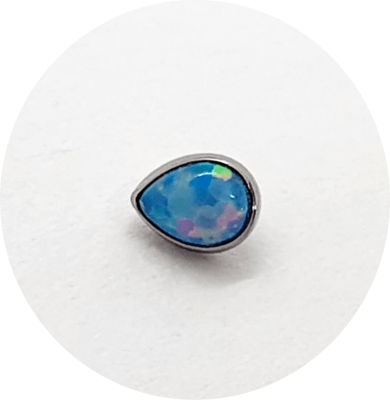 Labret Gota Opala Azul Claro