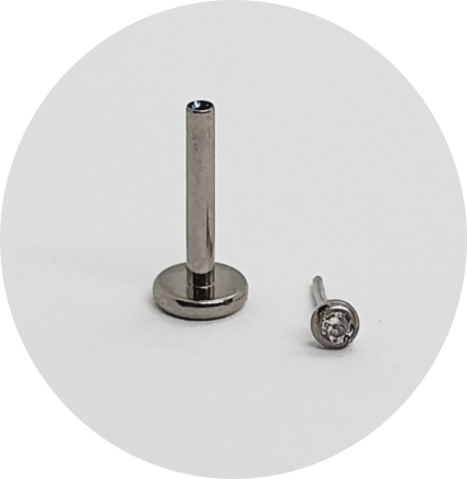 Labret Zircônia Push Pin
