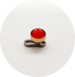 Microdermal Cristal Vermelho PVD Gold V2 - Imagem 2