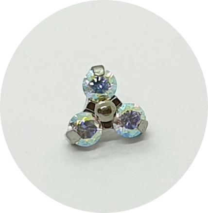 Labret Trinity Zircônia Furta-cor