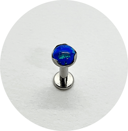 Labret Opala Azul Escuro Prongset