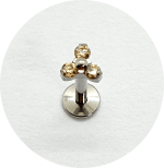 Labret Trinity Mini Zircônia Champagne