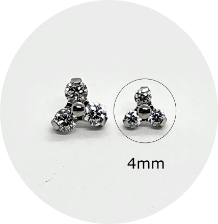 Labret Trinity Mini Zircônia