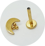 Labret Lua 3B (Natural e PVD Gold) - Imagem 2