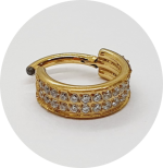 Segmento Articulado Duplo Zircônias (Natural ou PVD Gold) - Imagem 2