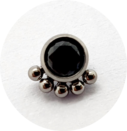 Labret Zircônia Black 5B