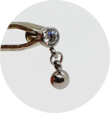 Labret Zircônia com Esfera