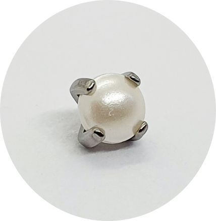 Labret Pérola Sintética Prongset
